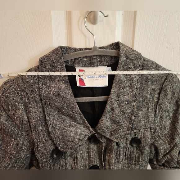 Heather Grey Shortsleeve Blazer Medium - Picture 3 of 5